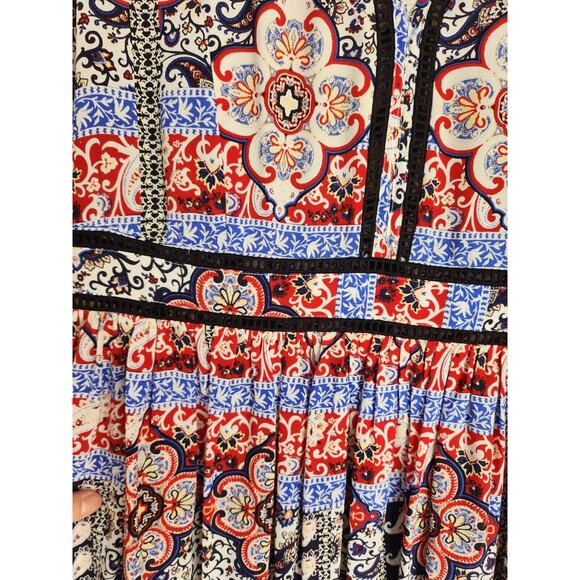 L'AGENCE Rosalia Silk V-neck Maxi Dress Size 8 Floral 1B403 - Picture 11 of 12